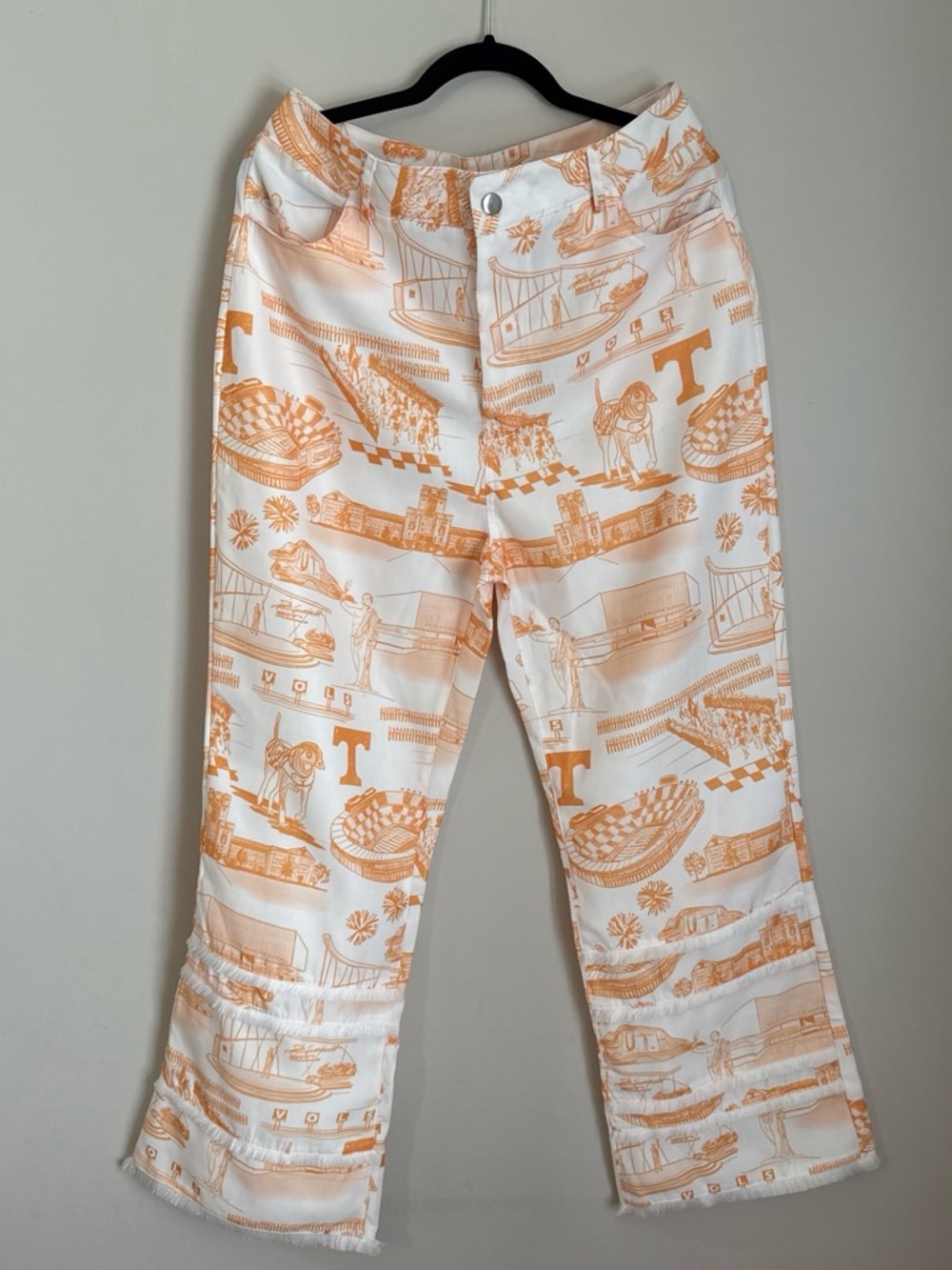 D*U*P*E* Smith & Quinn Rutledge Kick-Flare Pant Tennessee Orange & White Size XL